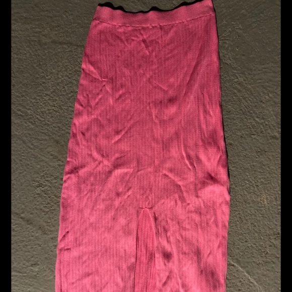 Free People Hot Pink Skyline Rib Knit Midi Skirt Women’s Size Medium, NWOT - Picture 9 of 11